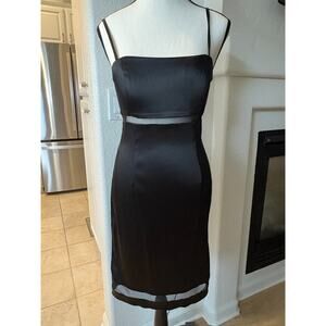 Calvin Klein spaghetti strap black sheath/cocktail dress size 4